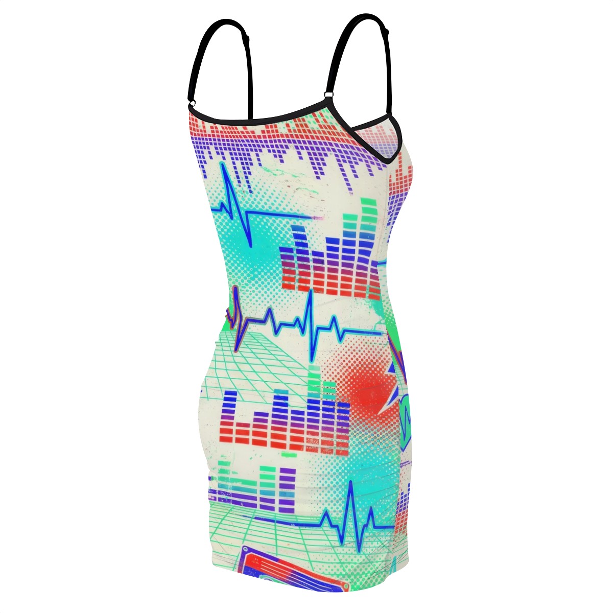 Red Heartbeat Line Bodycon Dress