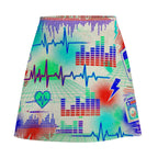 Red & Black Splatter Mini Skirt