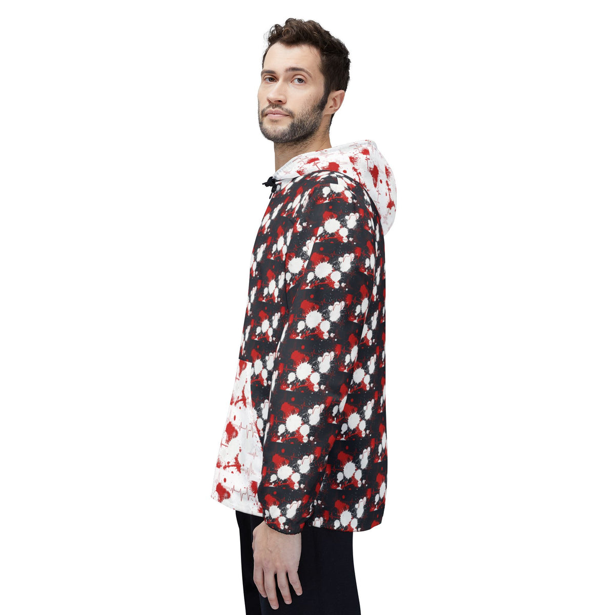 Blood Splatter Pattern Windbreaker Jacket