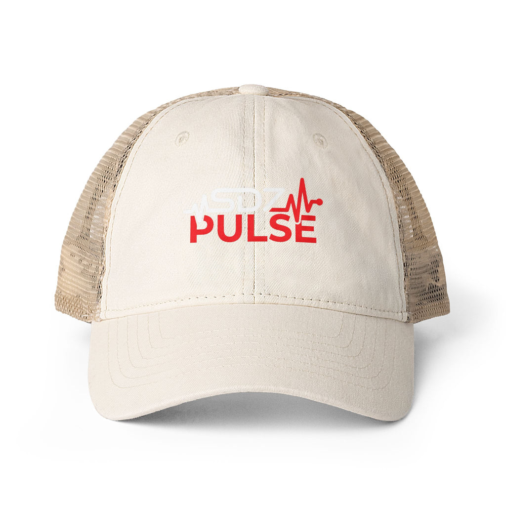 Washed Mesh Back Cap — SDZ Pulse Heartbeat