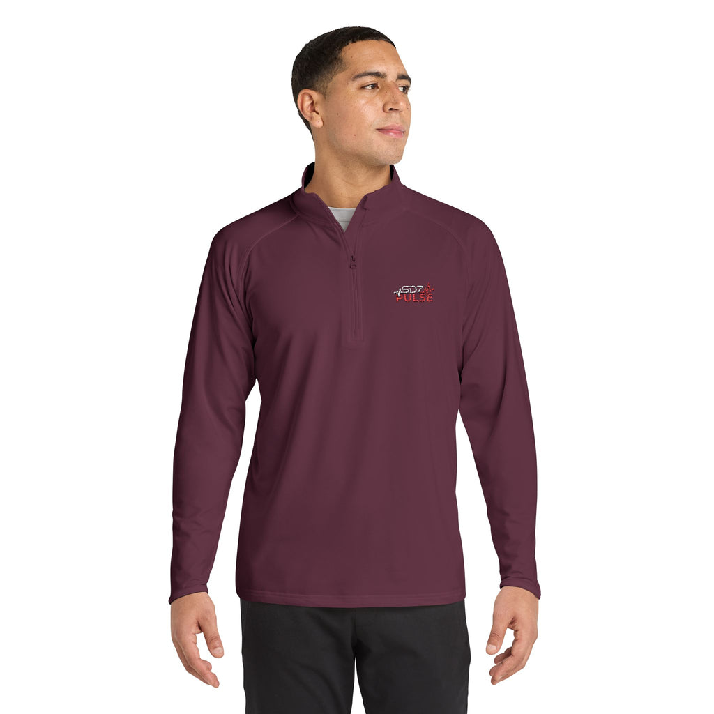 Quarter-Zip Pullover — Embroidered Pulse Logo