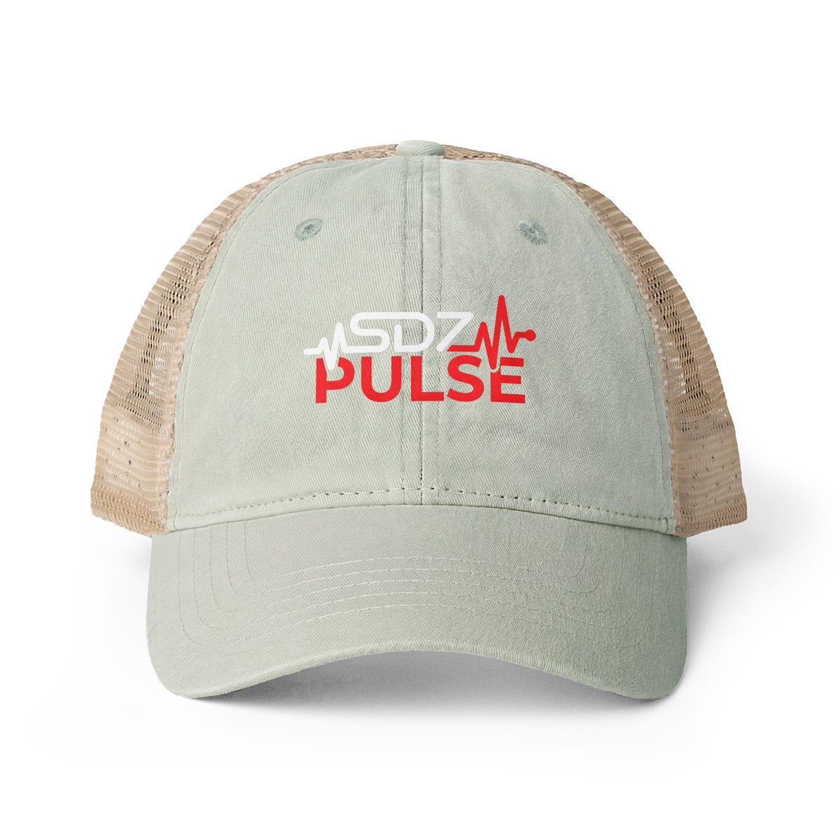Washed Mesh Back Cap — SDZ Pulse Heartbeat