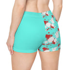 Women's Pattern Shorts - Teal Splatter