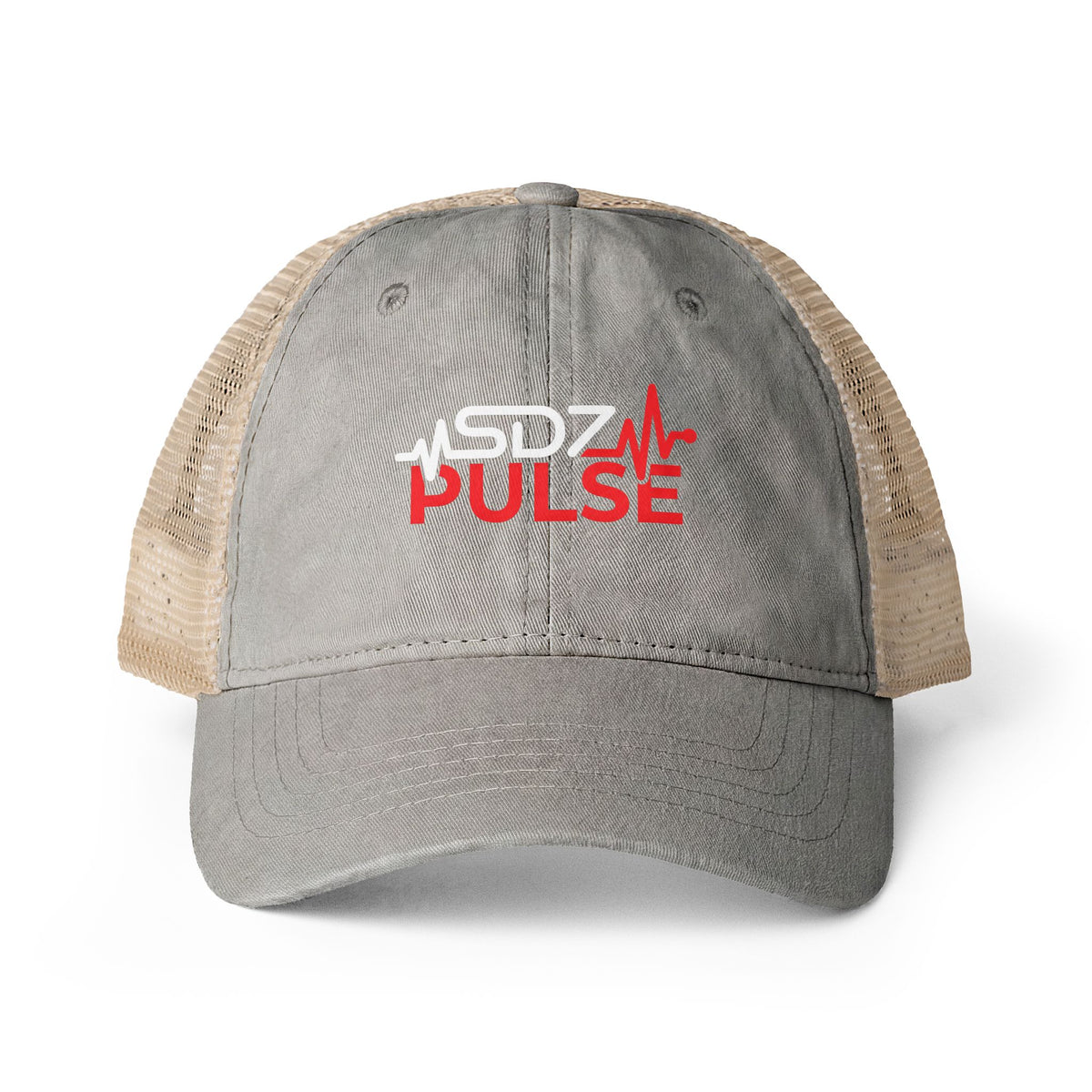 Washed Mesh Back Cap — SDZ Pulse Heartbeat