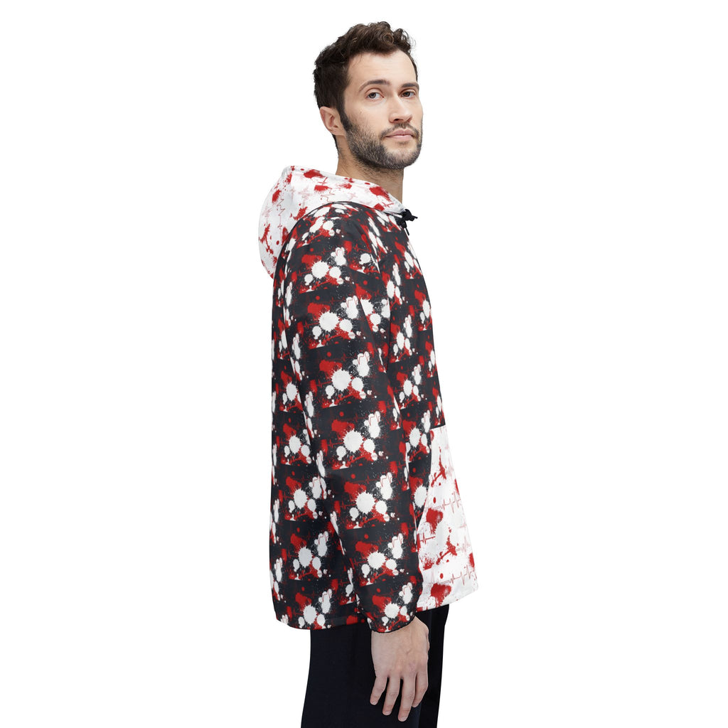 Blood Splatter Pattern Windbreaker Jacket