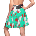 Multi-Color Teal Skater Skirt