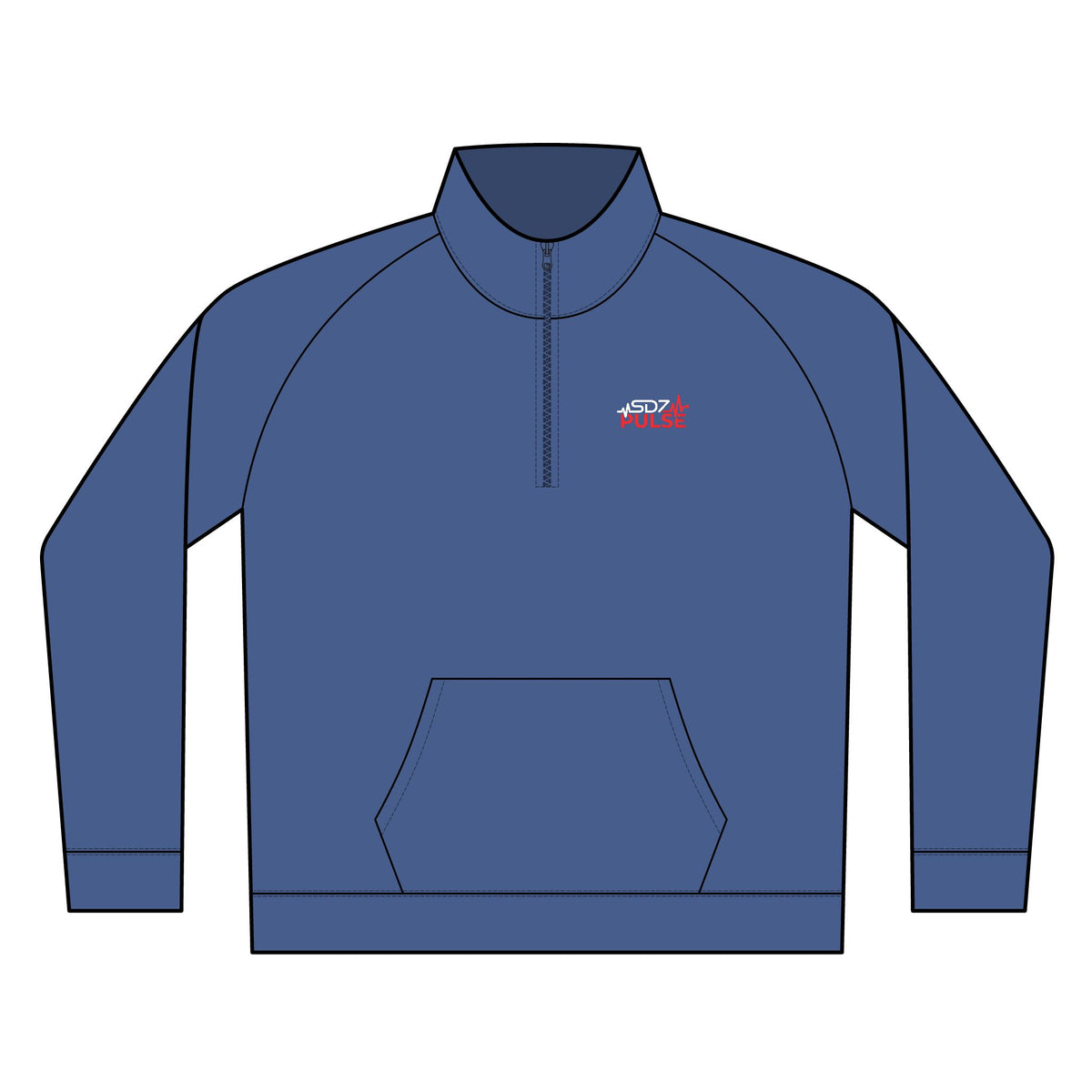 Embroidered Fish Logo Lightweight Fleece 1/4 Zip Pullover