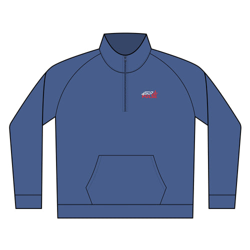 Embroidered Fish Logo Lightweight Fleece 1/4 Zip Pullover