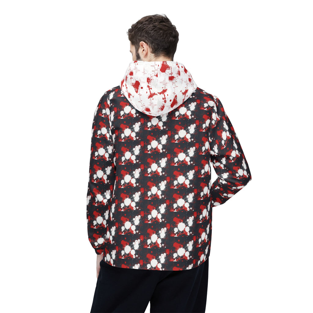 Blood Splatter Pattern Windbreaker Jacket