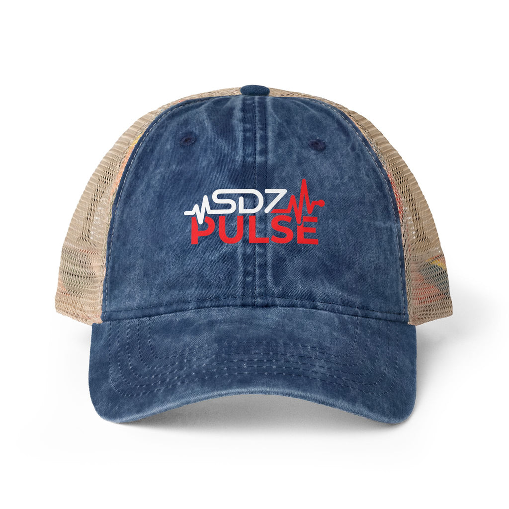 Washed Mesh Back Cap — SDZ Pulse Heartbeat