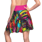 Neon Retro Cassette Skater Skirt