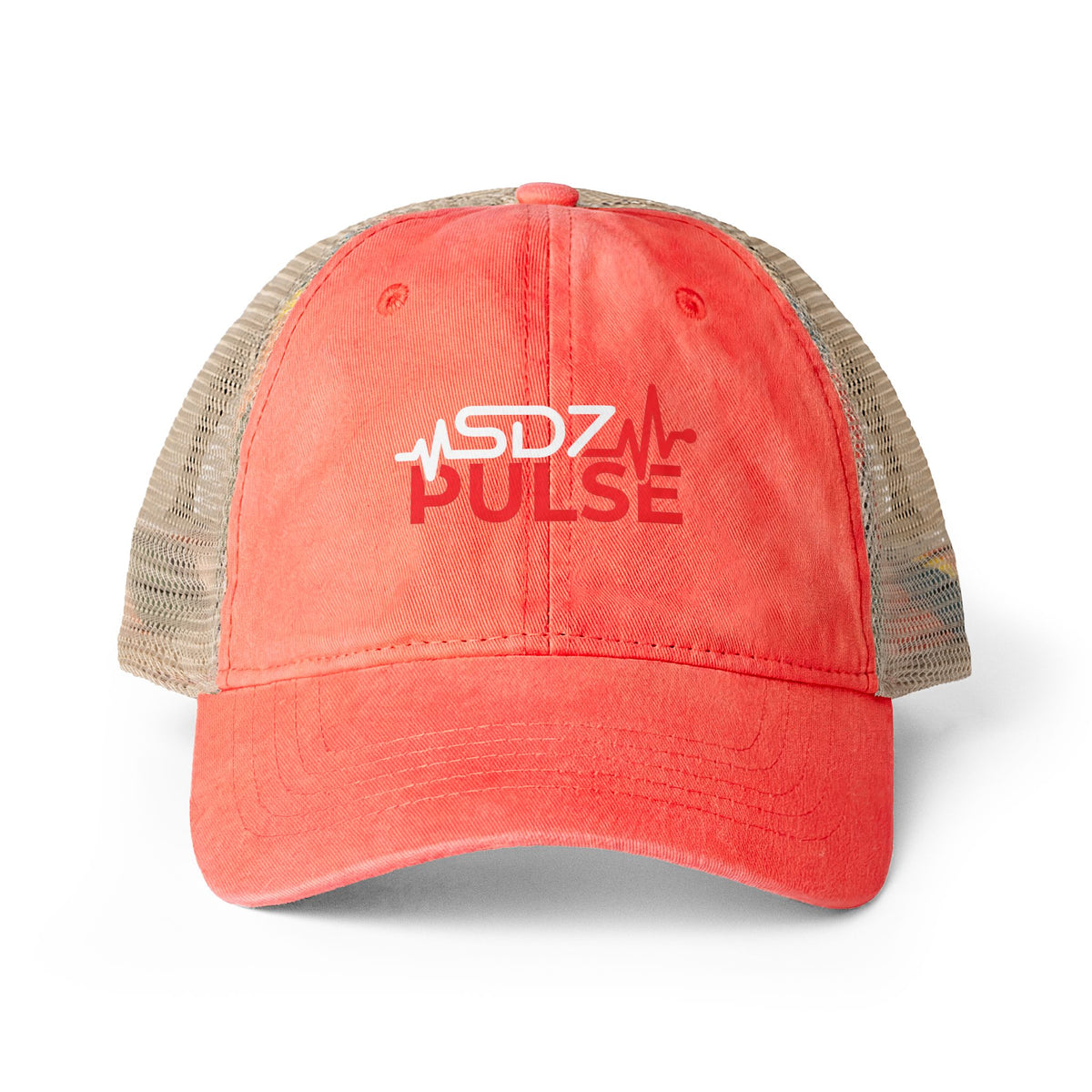 Washed Mesh Back Cap — SDZ Pulse Heartbeat