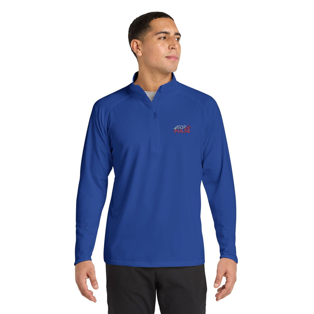 Quarter-Zip Pullover — Embroidered Pulse Logo