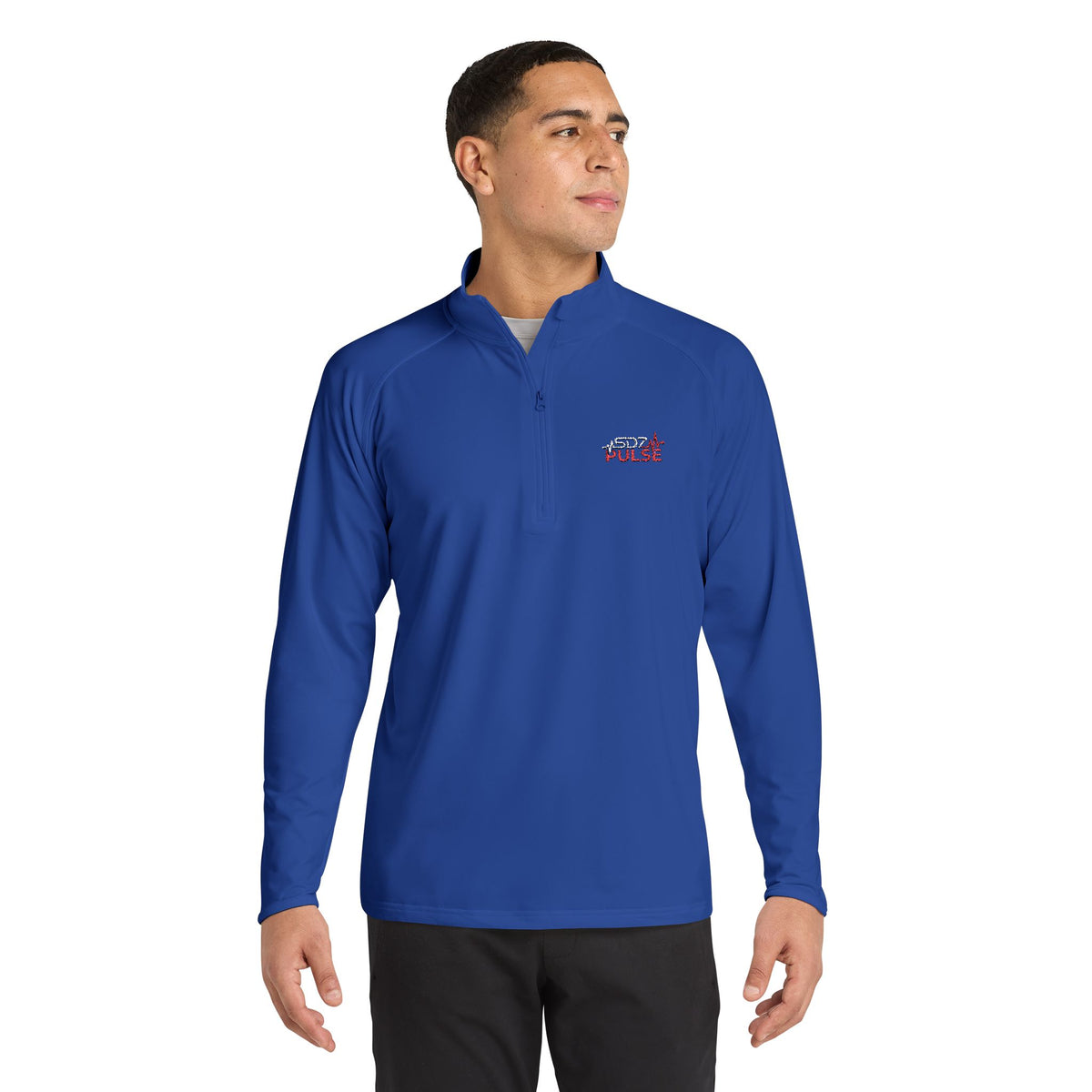 Quarter-Zip Pullover — Embroidered Pulse Logo