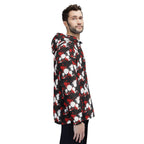 Abstract Red & White Splatter Windbreaker Jacket