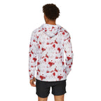 Sports Warmup Hoodie — Pulse Splatter Heartbeat