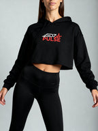 After Hours Crop Hoodie — on-model