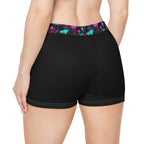 Women's Athletic Shorts - Neon Splatter
