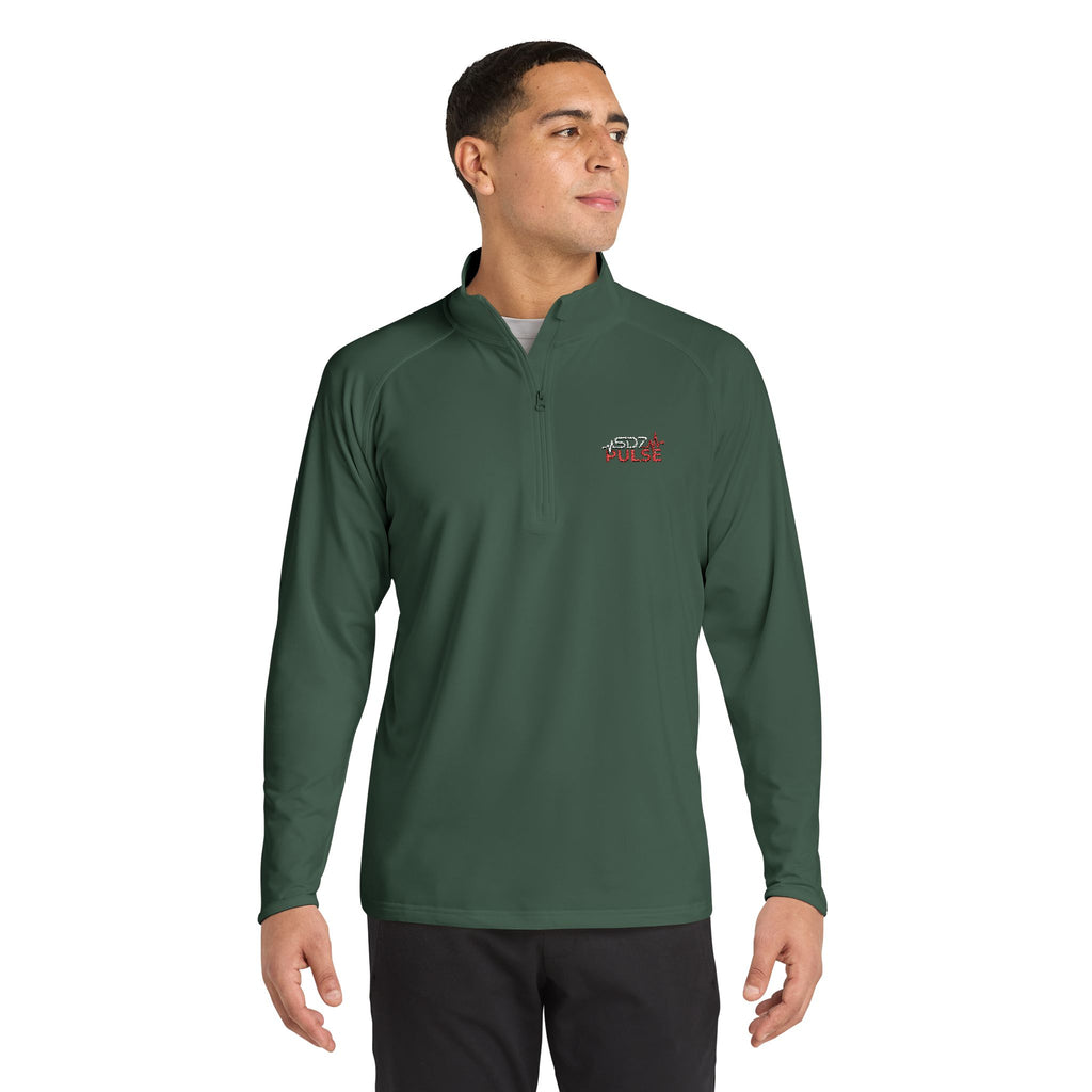 Quarter-Zip Pullover — Embroidered Pulse Logo