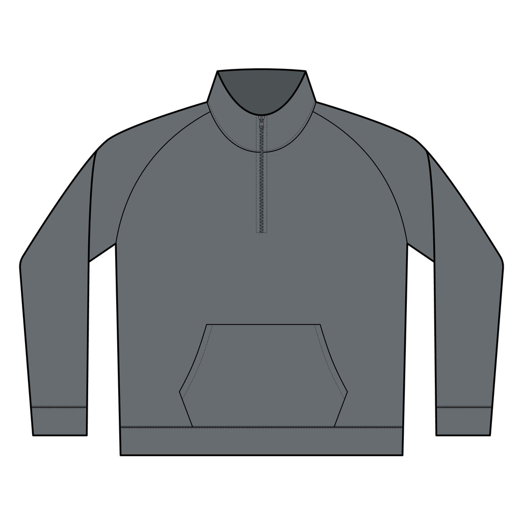 Embroidered Fish Logo Lightweight Fleece 1/4 Zip Pullover