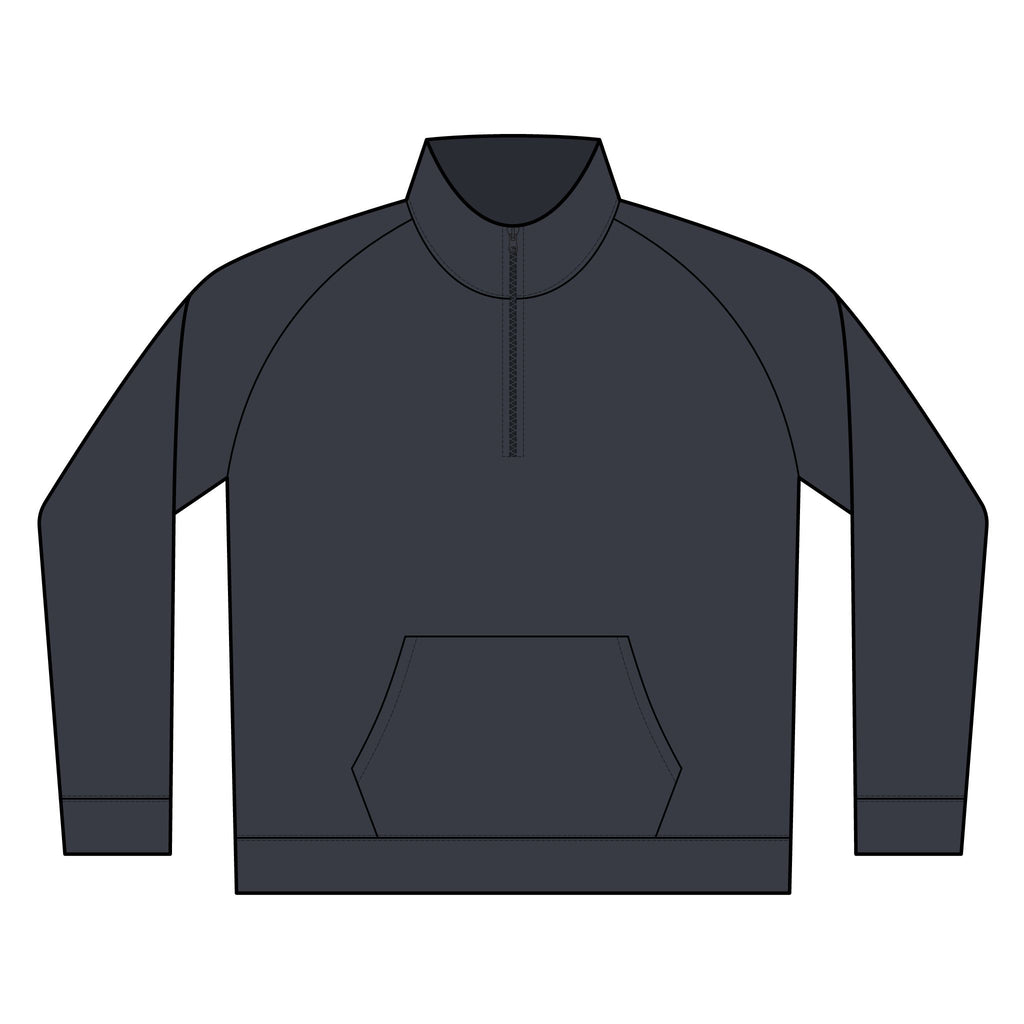 Embroidered Fish Logo Lightweight Fleece 1/4 Zip Pullover