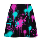 Red & Black Splatter Mini Skirt