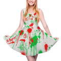 Heartbeat & Splatter Wide Skater Dress