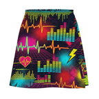 Red & Black Splatter Mini Skirt