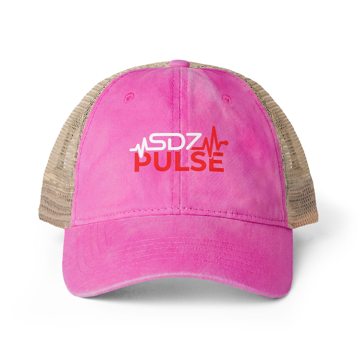 Washed Mesh Back Cap — SDZ Pulse Heartbeat