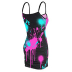 Red Heartbeat Line Bodycon Dress