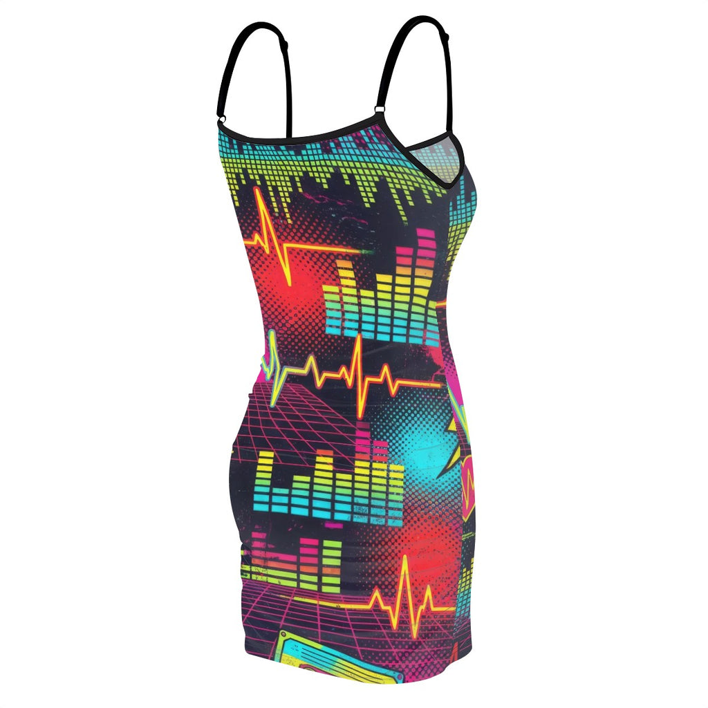 Red Heartbeat Line Bodycon Dress