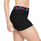 Women's Athletic Shorts - Neon Splatter