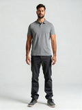 Shadow Stripe Polo — on-model