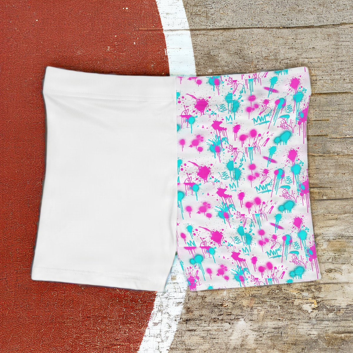 Split-Print Athletic Shorts