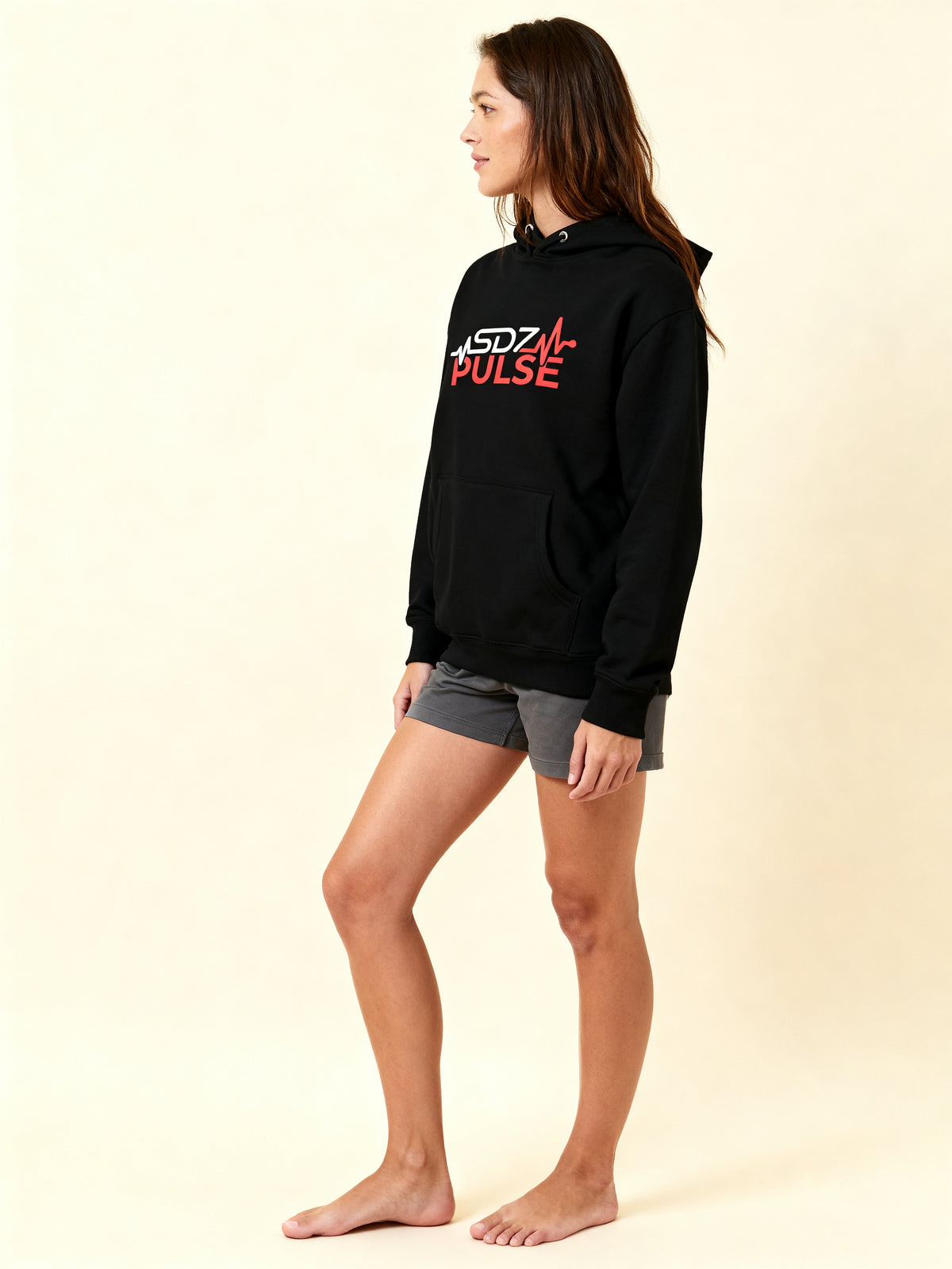 Core Pullover Hoodie — on-model