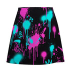 Red & Black Splatter Mini Skirt