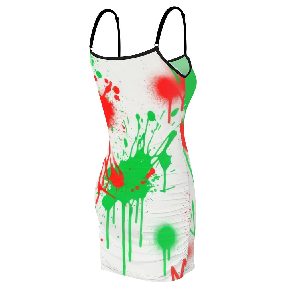 Red Heartbeat Line Bodycon Dress
