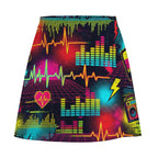 Red & Black Splatter Mini Skirt