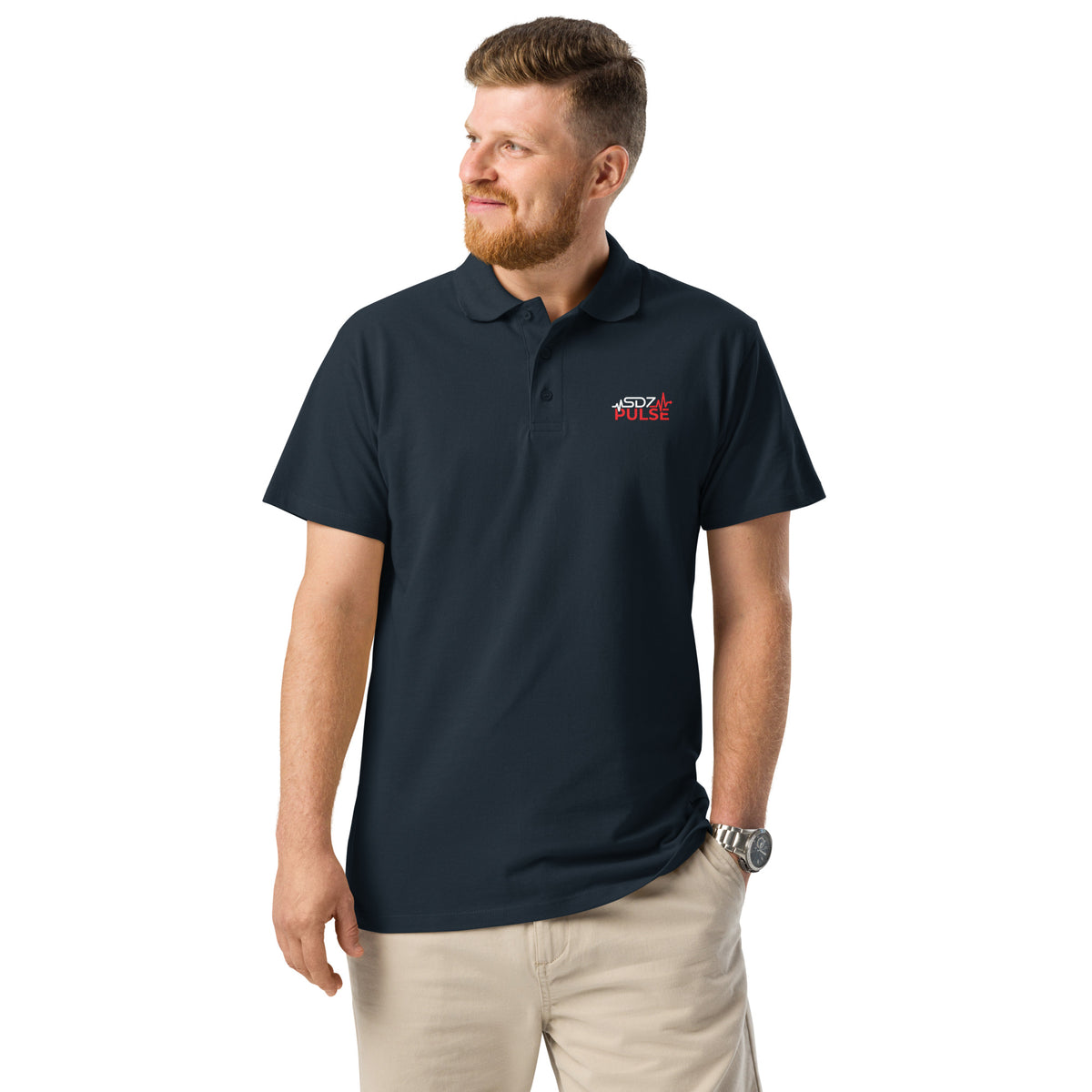Court Polo Shirt — Embroidered Pulse Logo